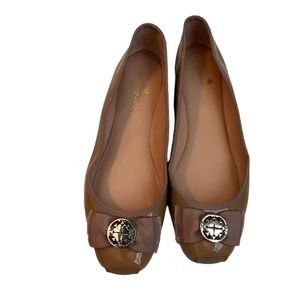 Kate Spade Tan patent, Ballet flats Size 7 1/2.
